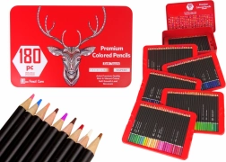 Komplet Malega Umetnika v Kovinski Škatli 180 Kos Akvarelov