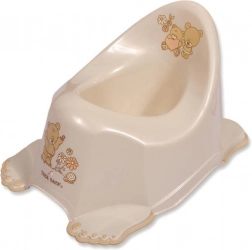 Igralni otroški kahliček s protidrsno podlago – bež medvedek