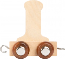 Leseni vagonček s črko I za vlakovno progo small foot