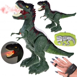 RC dinozaver na upravljanje z gibi in daljinskim upravljalnikom, luči, zvoki in para – Zi