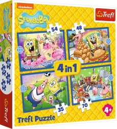 Puzzle Spuenebobovo eivljenje 4v1