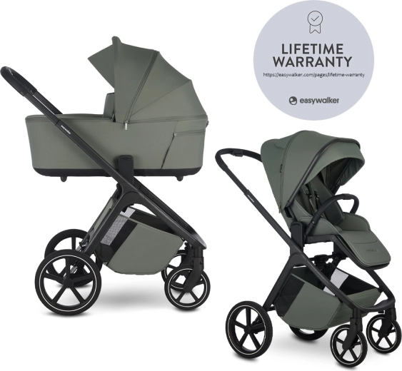 Easywalker kombiniran otroški voziček Zoey Go mineral green