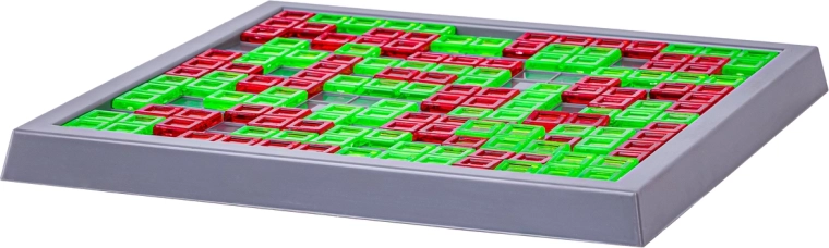 Sturdy game board and colorful pieces