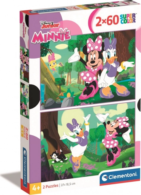 CLEMENTONI Sestavljanka Minnie 2x60 koščkov