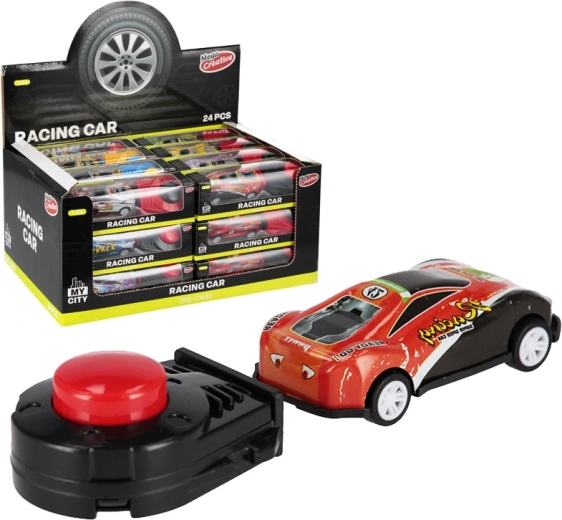 Racing car with launcher