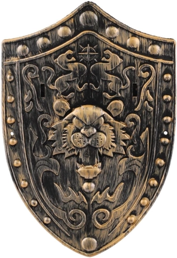 Okrašen ščit z motivom leva