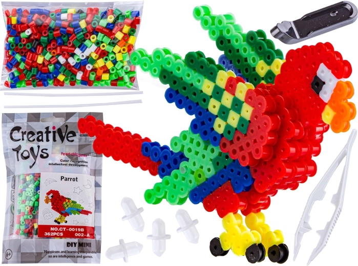 Iron-on beads 3D – macaw parrot