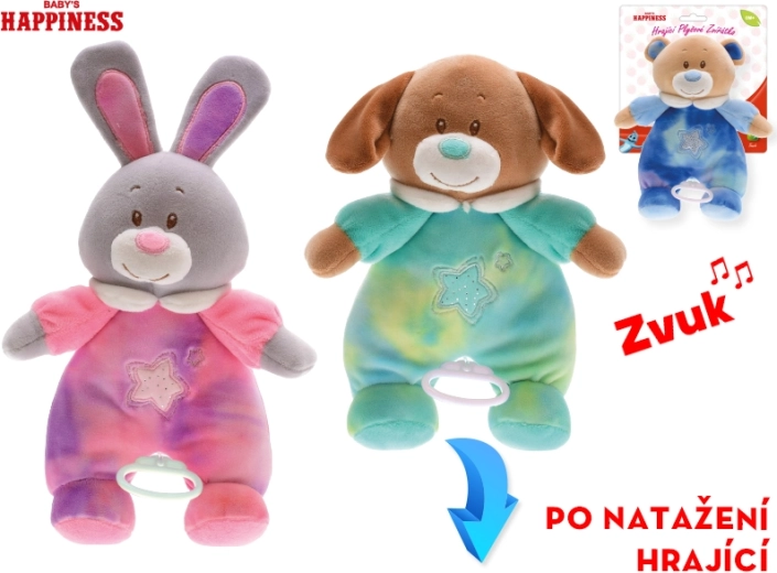 Plišasta živalica z melodijo Baby Happiness 26 cm