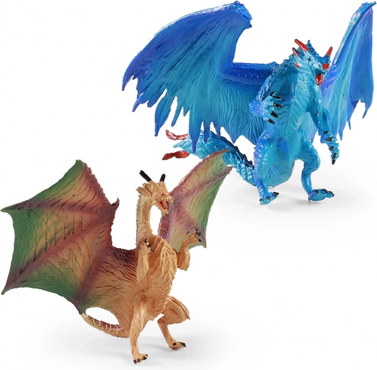 Komplet dveh plastičnih zmajev 12 cm