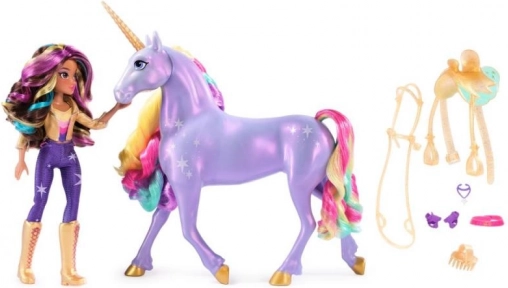Unicorn Academy svetleči samorog Wildstar s punčko Sofijo
