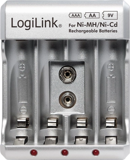 Polnilnik baterij za baterije Ni-MH, Ni-Cd, AA, AAA, 9 V