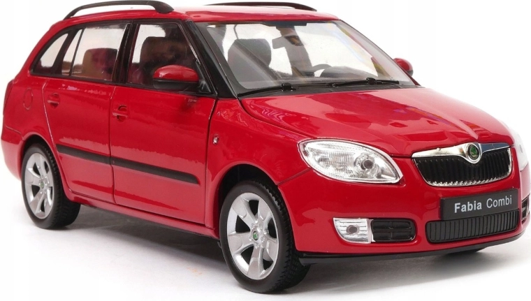 Welly kovinski model avtomobila Škoda Fabia Combi II (2009) 1:24 rdeč
