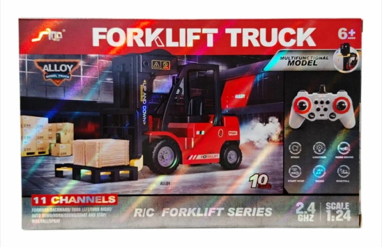 Remote-controlled forklift 1:24 with 2.4 GHz controller - 1 piece