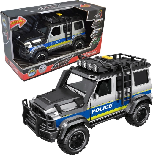 Terensko policijsko vozilo 1:14 City Service Car s svetlobnimi in zvočnimi učinki