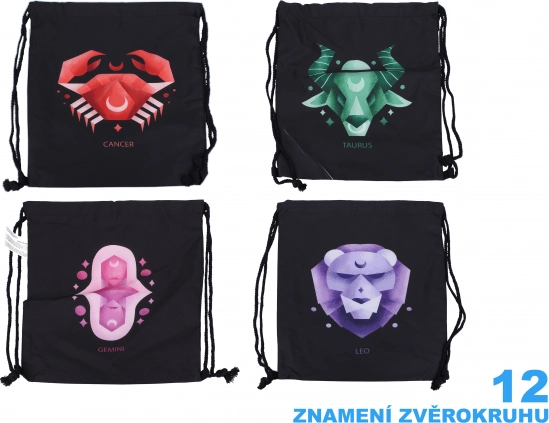 Vrečka za copate Zodiac črna