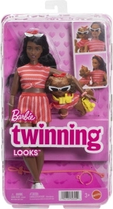 Barbie Twinning Looks punčka in kuža z dodatki