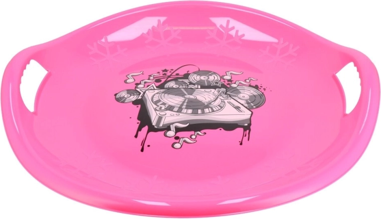 Snežni krožnik Baby Mix 60 cm Snowflake Music rožnat