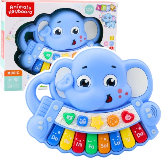 Interaktivni klavirček Slonik Modri - Melodije, Lestvice, Zvoki živali