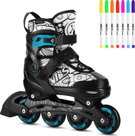 Otroške rolerke 4v1 NILS Extreme Tinty zelene – S (31–34)