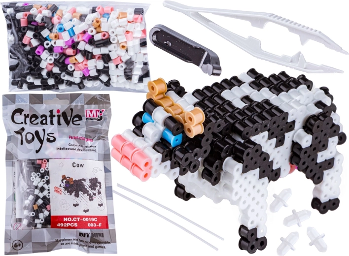 Iron-on beads 3D – cow (bag)