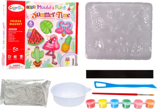 Otroški DIY komplet za magnetke Flamingo Lubenica Mavec