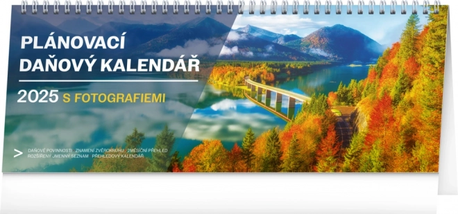 Namizni koledar Davčni načrtovalec s fotografijami 2025