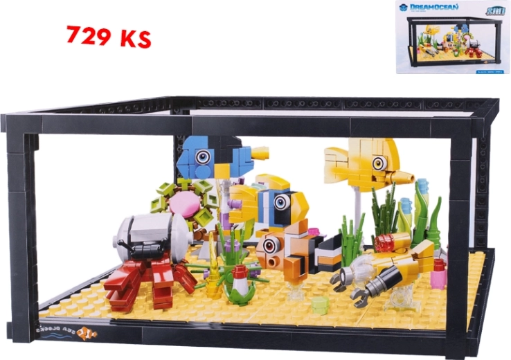 Gradbeni komplet akvarij 729 kosov