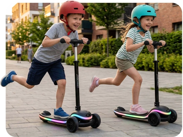 Stabilna trikolesna zasnova in balansirno krmiljenje