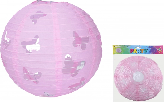Lampijon krogla 30 cm z motivom metulja