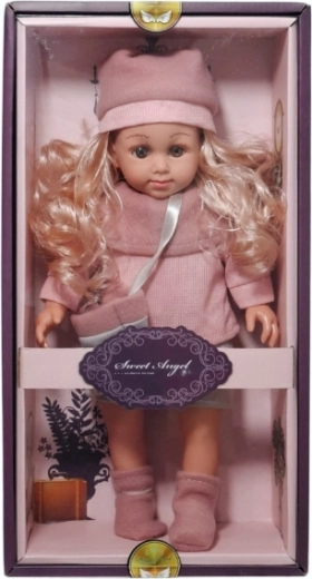 Doll with curly long blonde hair
