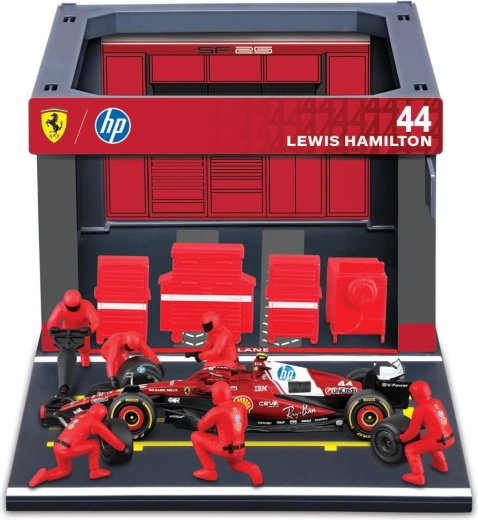 Bburago Formula Racing F1 Pit Pass set Ferrari SF-25 (2025) Lewis Hamilton 44 1:43