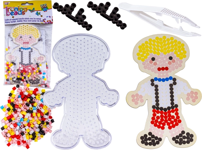 Iron-on beads with stencil – boy