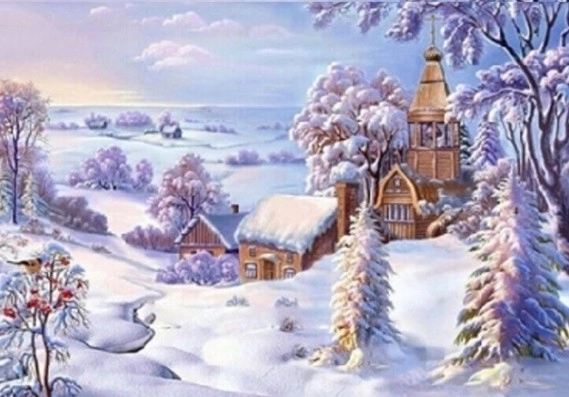 Diamond Mosaic – Church in the Snow