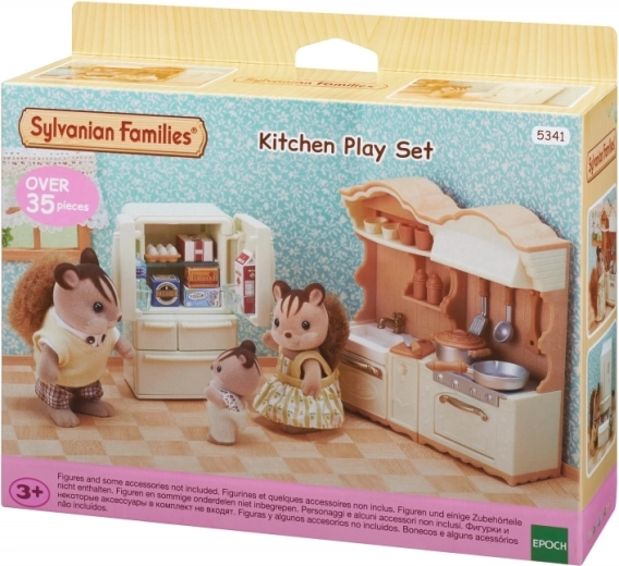 Sylvanian Families podeželska kuhinja z hladilnikom – komplet pohištva za hiško