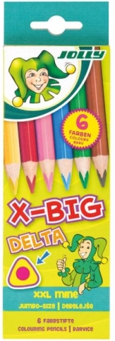 Velike trikotne barvice X-Big Delta 6 barv