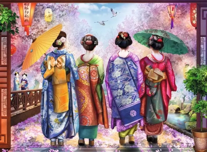 Sestavljanka RAVENSBURGER Med cvetočimi drevesi 500 kosov