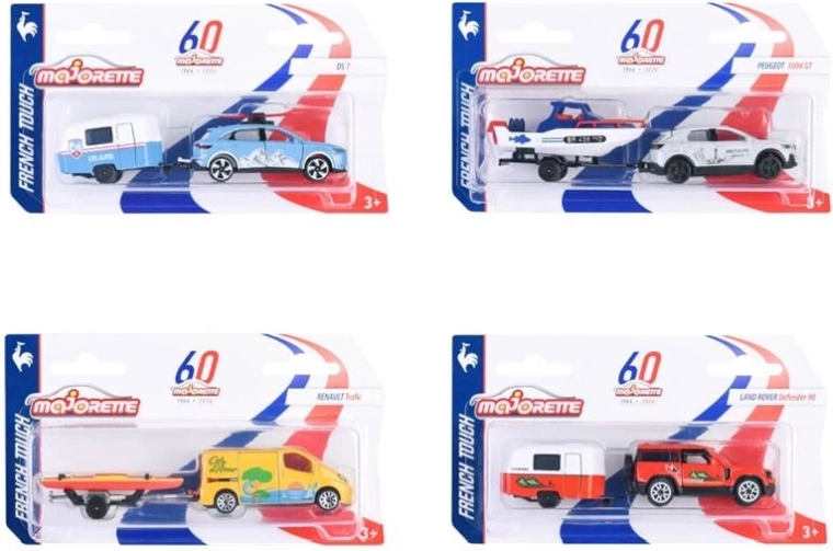 Majorette French Touch avtomobilček s prikolico (1 kos, naključni izbor)
