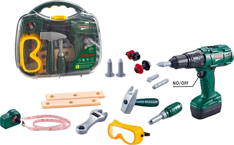 Otroški komplet orodja v kovčku z akumulatorskim vijačnikom