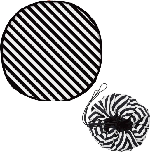 Play&Go noomad original igralna podloga in vreča za igrače stripes black