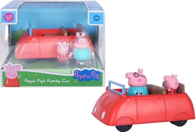 Peppa Pig družinski avto z 2 figuricama