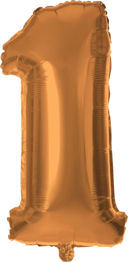 Foliasti balon številka 1 30 cm bronast TORO