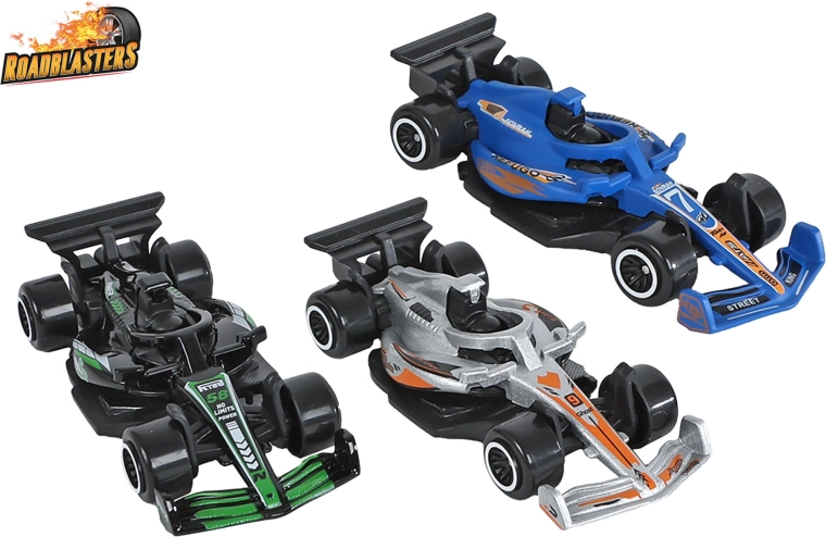 Roadblasters metal race car 7.5 cm - set of 3 pcs