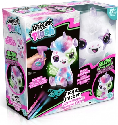 Airbrush studio – Čarobni samorog, ki sveti v temi