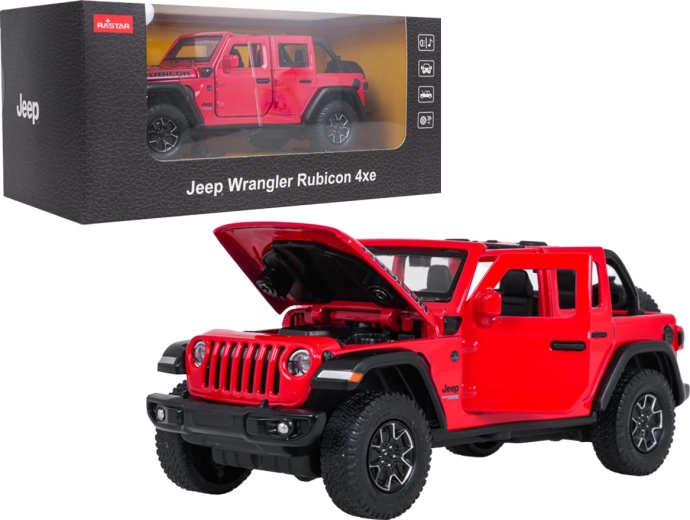 Kovinski model Jeep Wrangler Rubicon 1:32 rdeč RASTAR