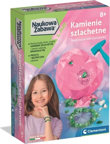 Fosili in dragi kamni – dekliški komplet za izkopavanje in izdelavo nakita