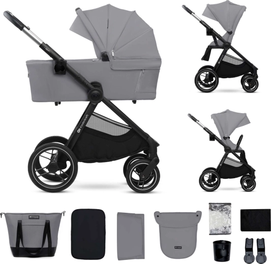 Kinderkraft kombinirani voziček Nea 2 2v1 platinum grey