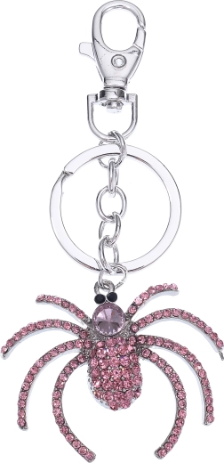 Srebrn obesek za ključe pajek