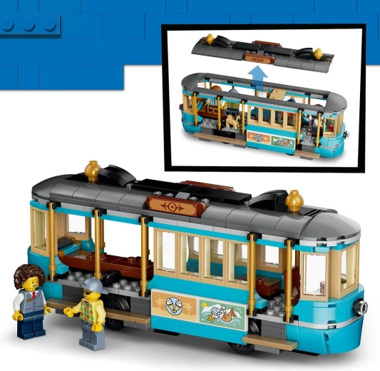 Tram with intricate details
