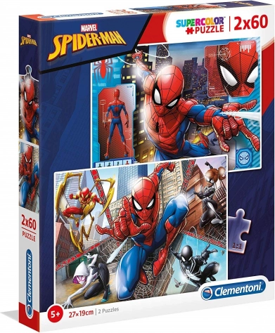 CLEMENTONI Sestavljanka Spiderman: V akcijo 2x60 kosov