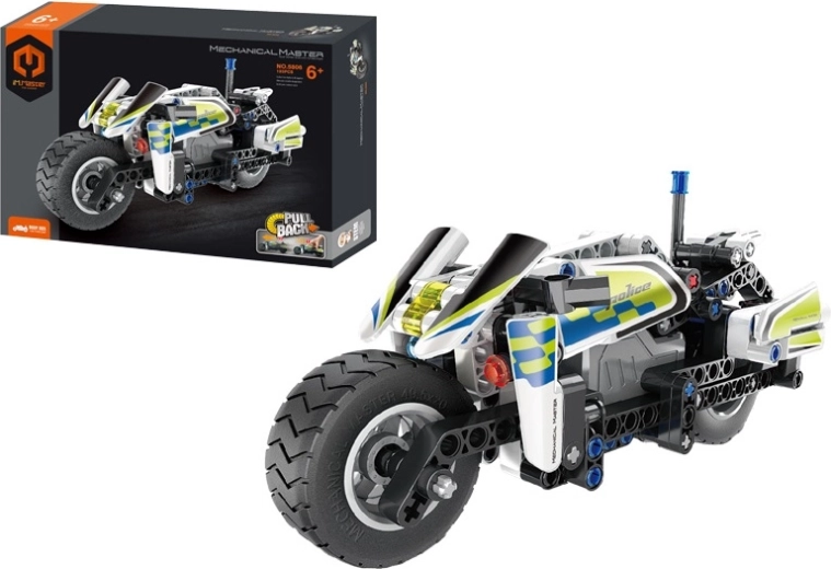 Mechanical Master gradbeni set policijski motor 193 kosov